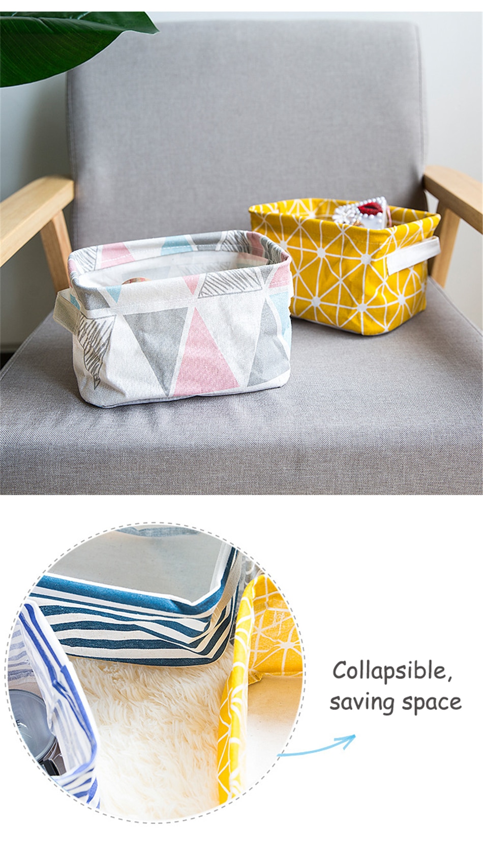 Foldable Desktop Storage Basket