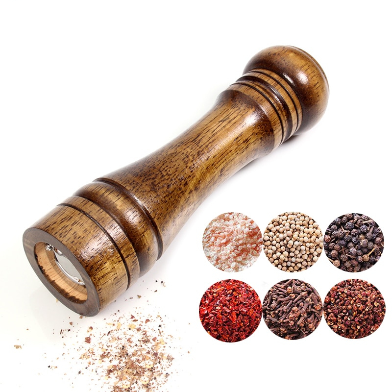 Wooden Salt and Pepper Mill with Strong Adjustable Ceramic Grinder