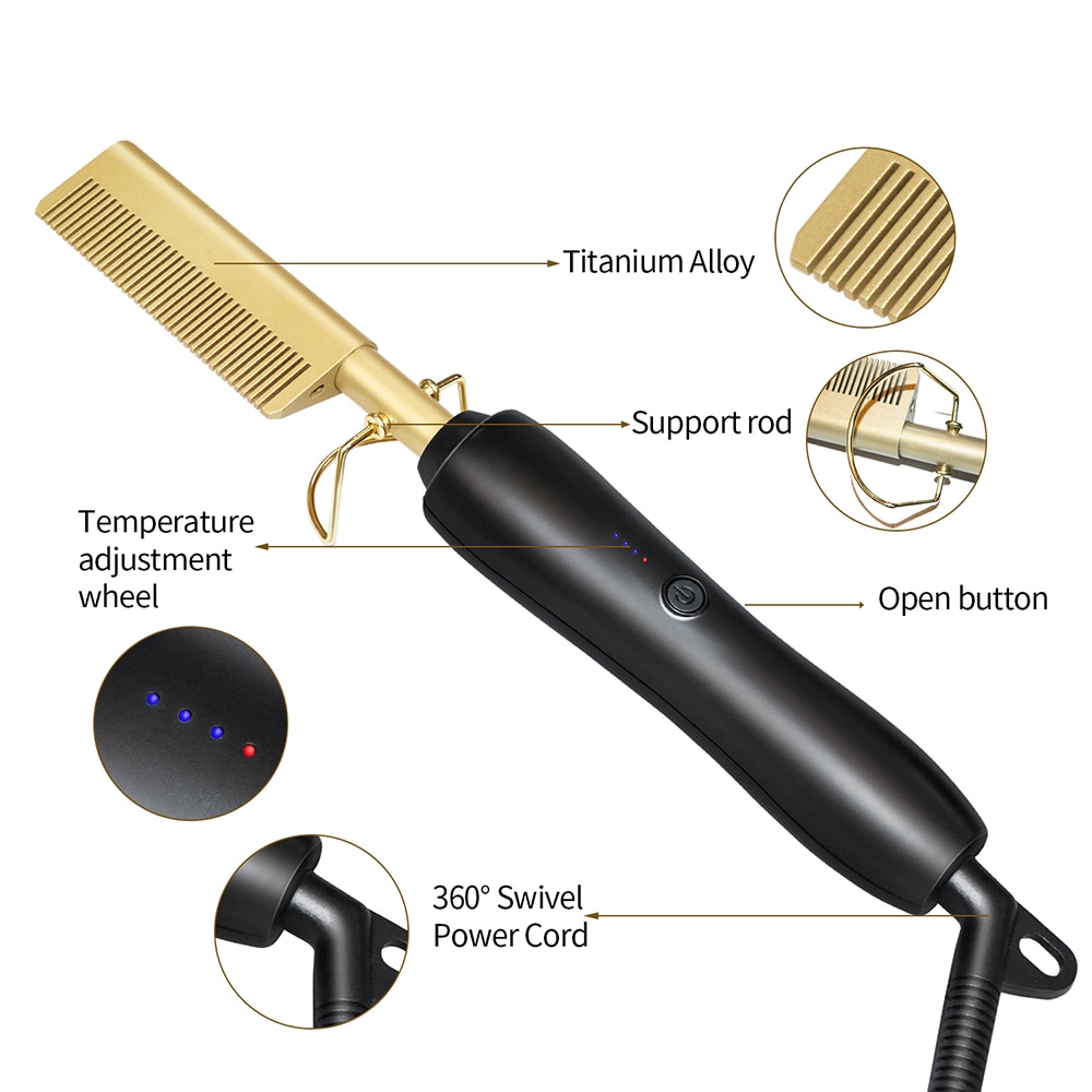 Hair Straightener Heat Comb